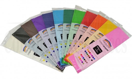 Crepe Paper Assorted Colours (Pk 12)