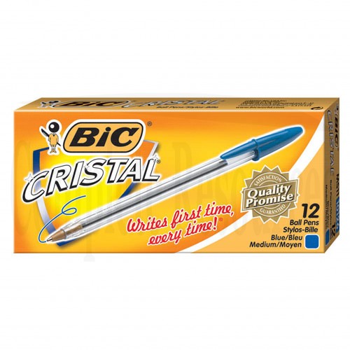 BIC Cristal Ballpoint Pen - Blue (Pk 12)