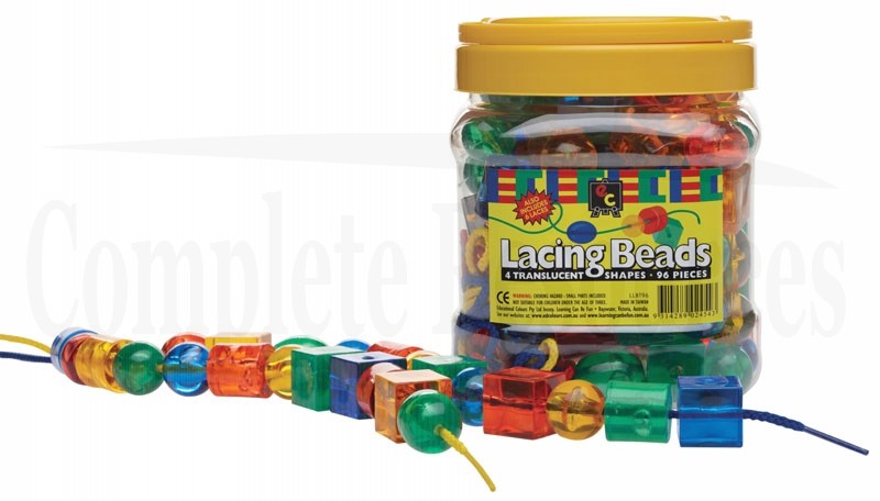 Lacing Beads Translucent (Pk 96)