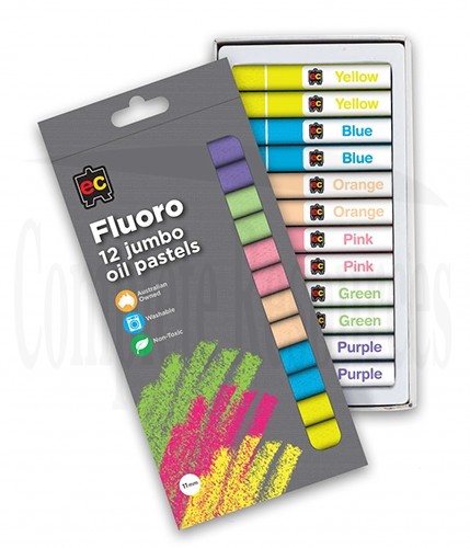 Jumbo Fluor Oil Pastels (12Pk)
