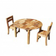 Medium Table and 2 Stacking Chairs