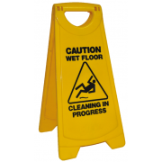 Standard Yellow Warning Sign - Caution wet floor 