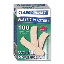 Aeroplast Plastic Strip 7.2cm x 1.9cm Box 100