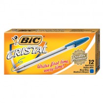 BIC Cristal Ballpoint Pen - Blue (Pk 12)