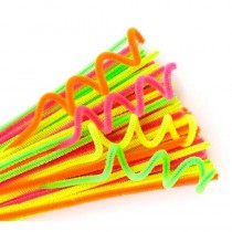 Chenille Stems (Pipe Cleaners) Neon Colours 300x6mm (Pk 100)