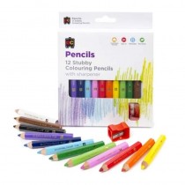  Jumbo Stubby Washable Colouring Pencils Set of 12