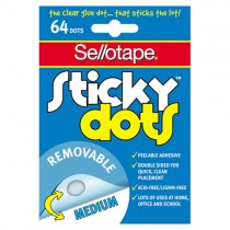 Sellotape Sticky Dots Removable (Pk 64)