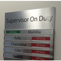 On Duty Supervisor Sign