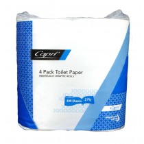 4 Pack Toilet Paper - 400sheet 2ply