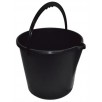 Tough Round Bucket - Black - 9L